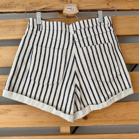 Striped High Rise Shorts - Picture 2 of 3
